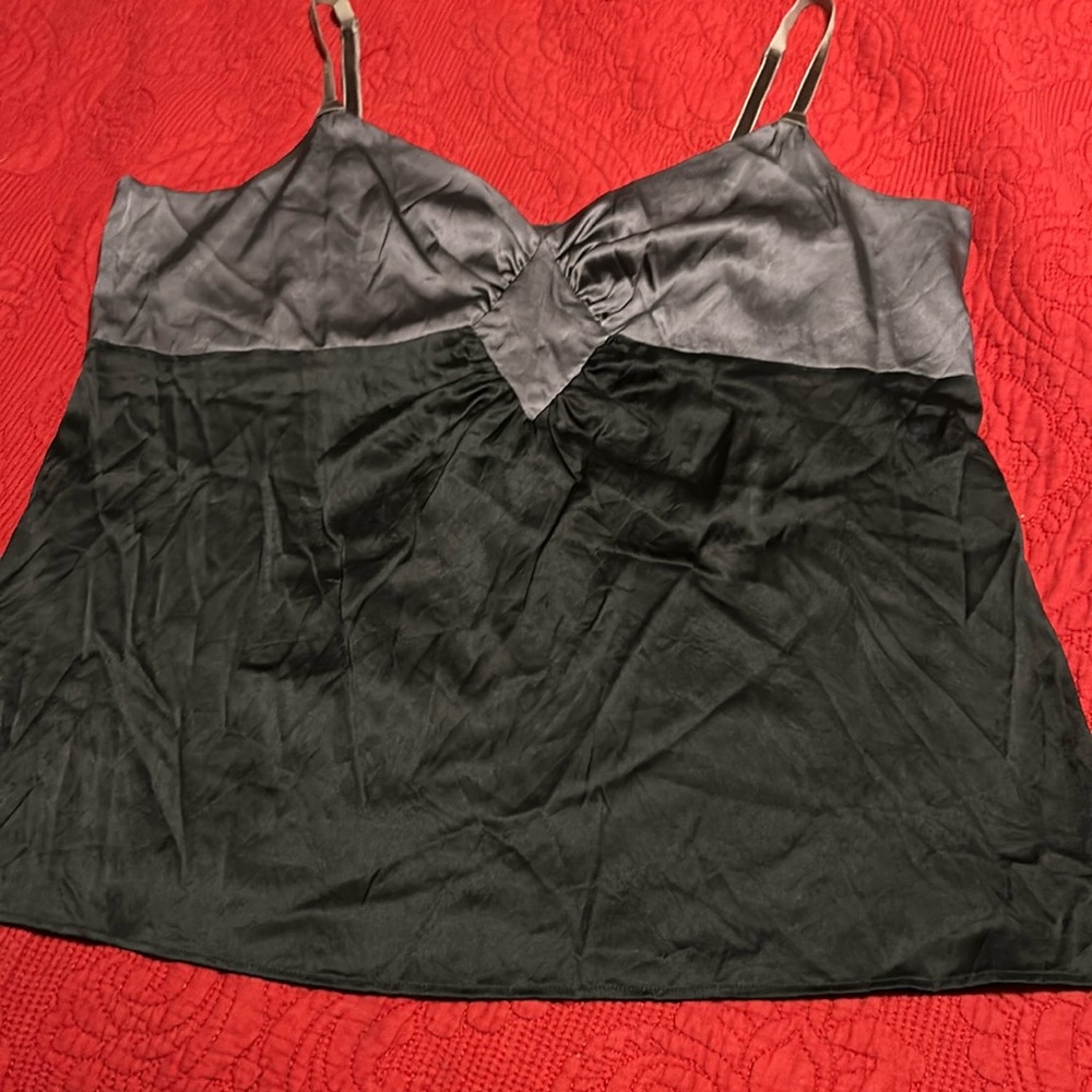 Silk gray and black camisole